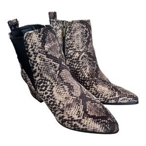 Scoop NYC velvet faux snakeskin boots size 7.5
